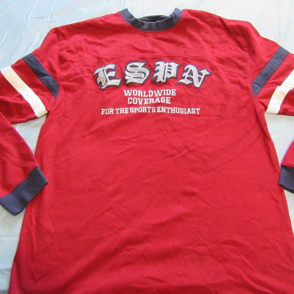 Mens Vtg ESPN Sports Long Sleeve Sweater Sz M